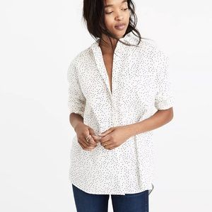 Madewell Oversized Ex-Boyfriend Shirt in Scatter Polka Dot